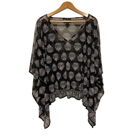 Inc International Concepts sheer black kimono top lightweight Size L - Picture 1 of 5